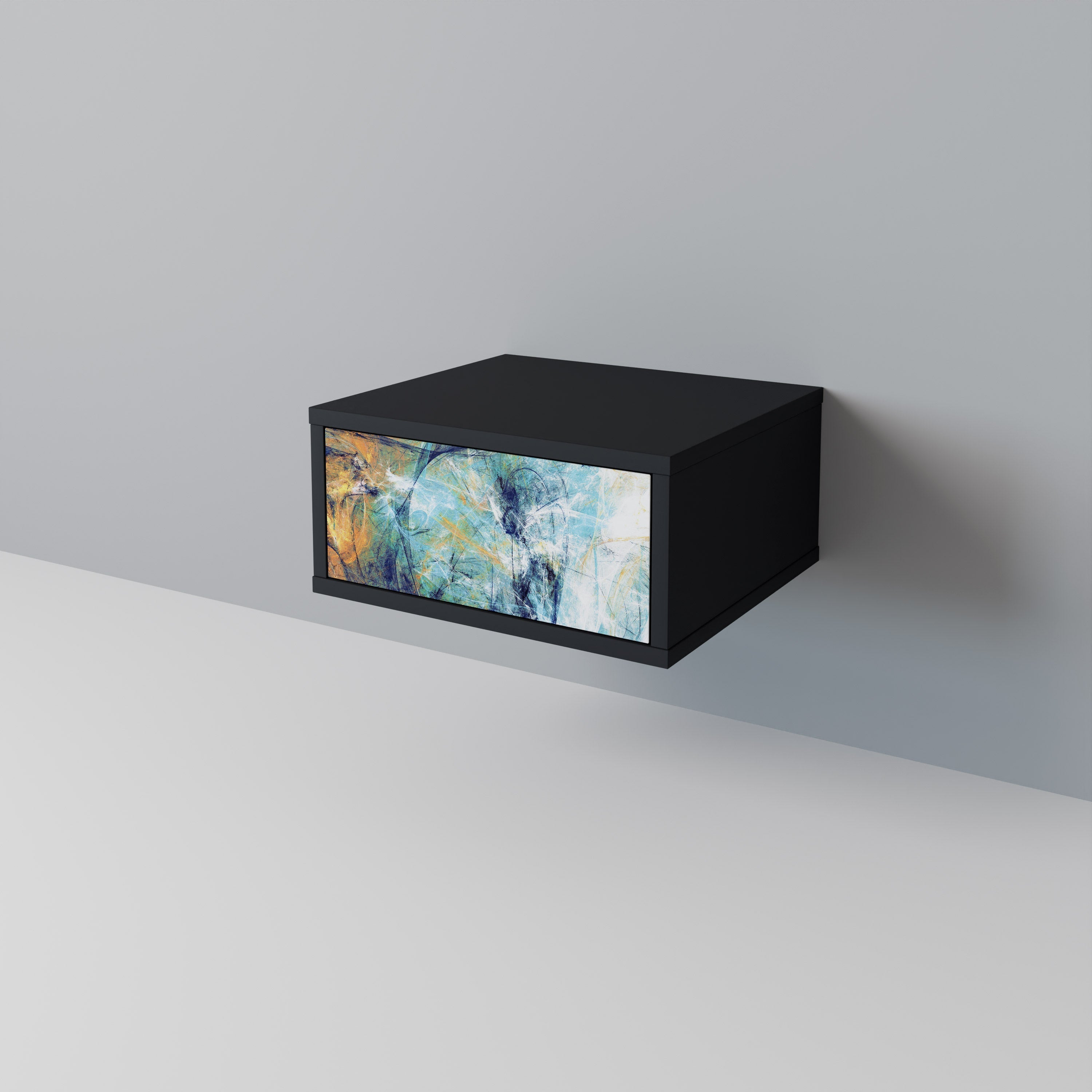 ABSTRACT THOUGHTS Nattduksbord i svart finish
