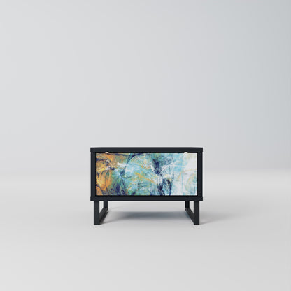 ABSTRACT THOUGHTS Nightstand in Black Finish