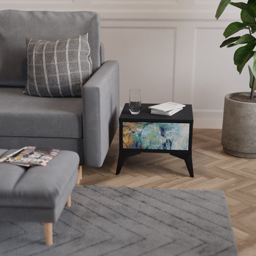 ABSTRACT THOUGHTS Nattduksbord i svart finish