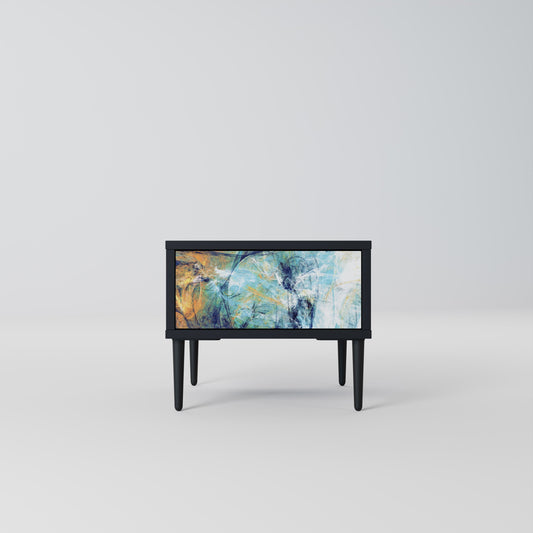 ABSTRACT THOUGHTS Nattduksbord i svart finish