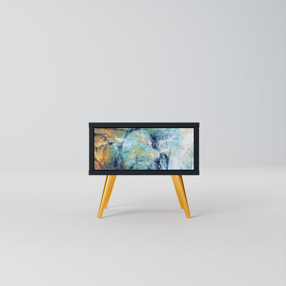 ABSTRACT THOUGHTS Nightstand in Black Finish