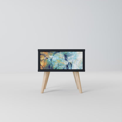 ABSTRACT THOUGHTS Nightstand in Black Finish