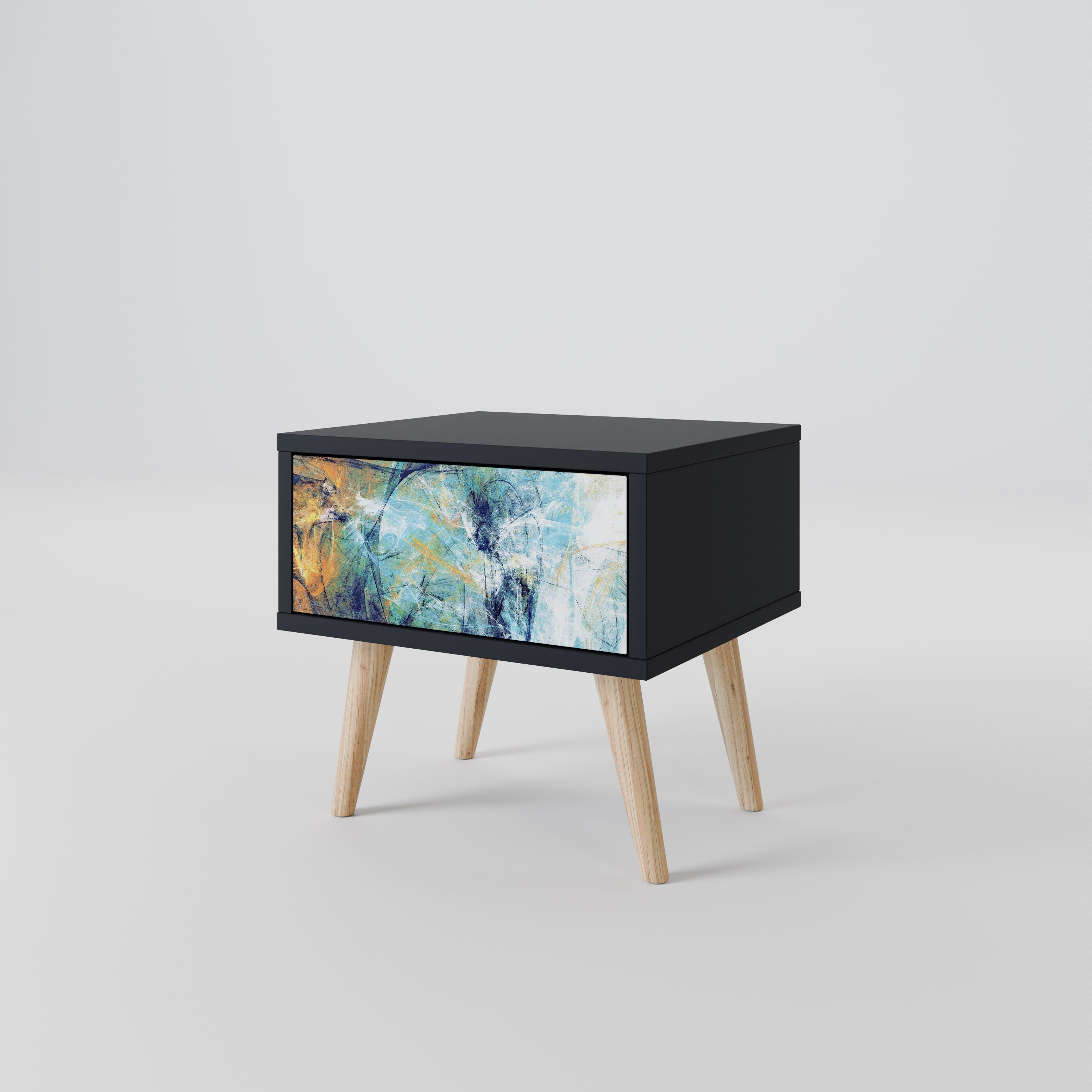 ABSTRACT THOUGHTS Nattduksbord i svart finish
