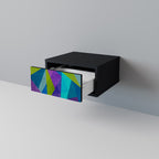 Nattduksbord i svart finish, COLD SHOWCASE