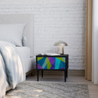 Nattduksbord i svart finish, COLD SHOWCASE