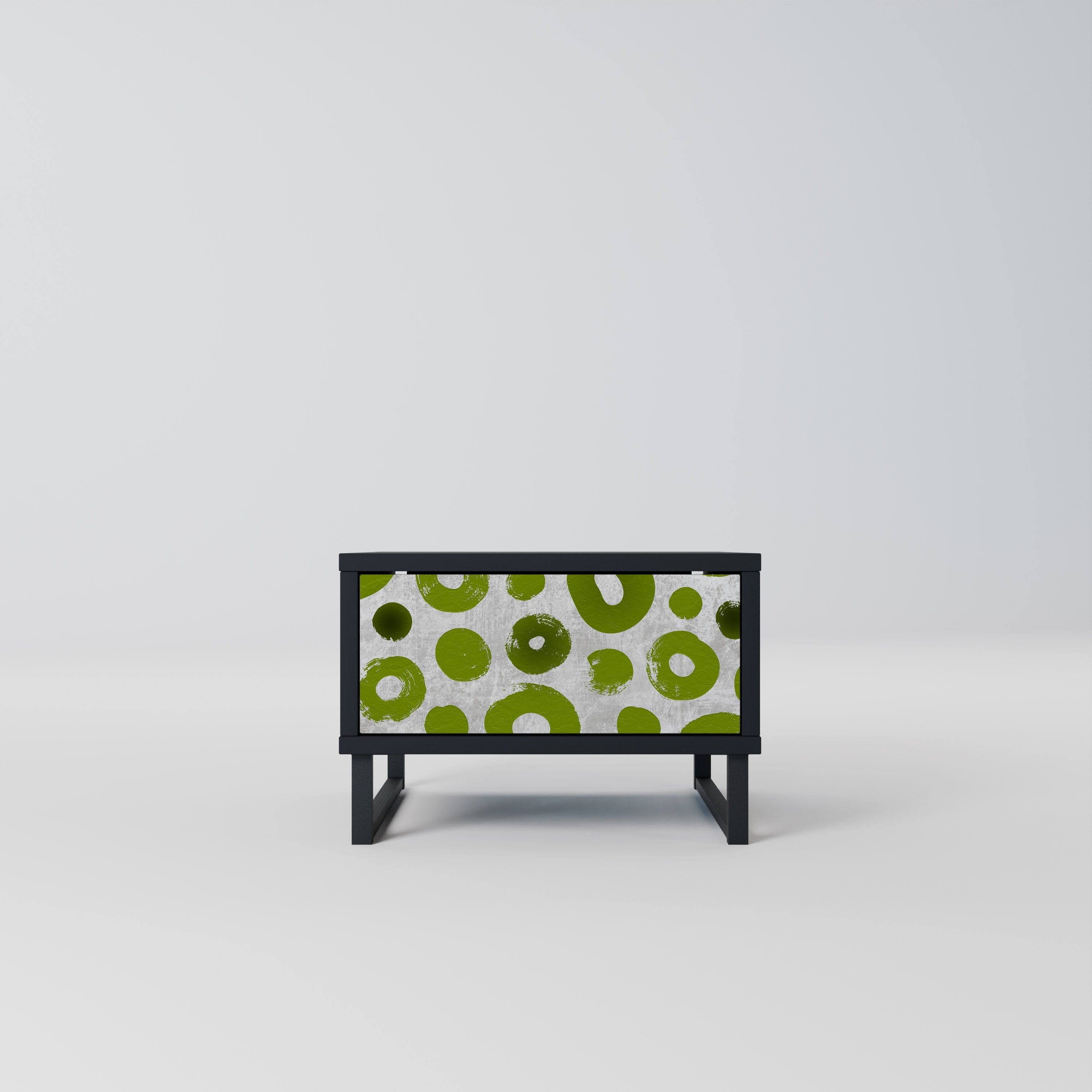 GREEN RHAPSODY nattduksbord i svart finish