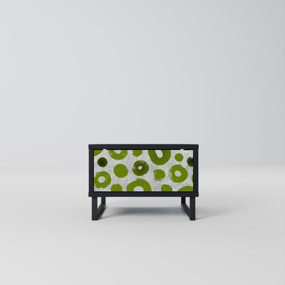 GREEN RHAPSODY Nightstand in Black Finish