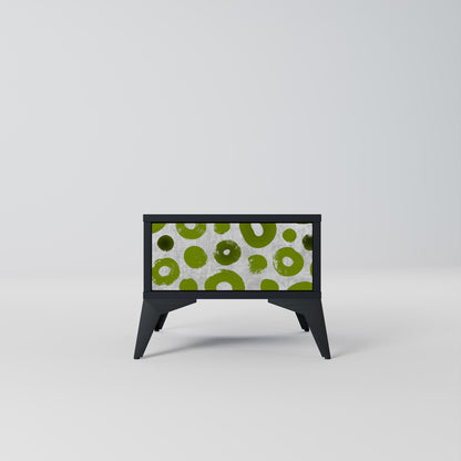 GREEN RHAPSODY Nightstand in Black Finish