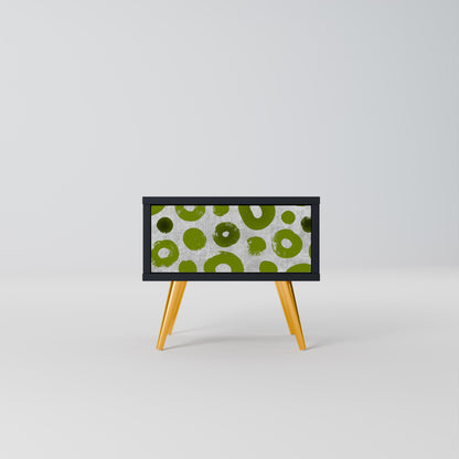 GREEN RHAPSODY Nightstand in Black Finish