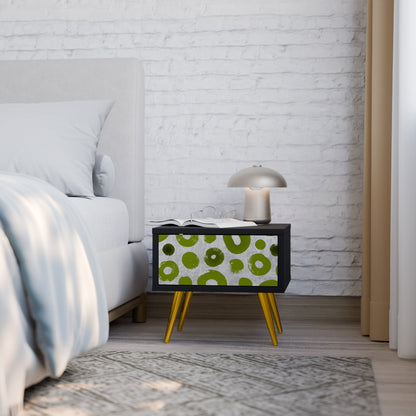 GREEN RHAPSODY Nightstand in Black Finish