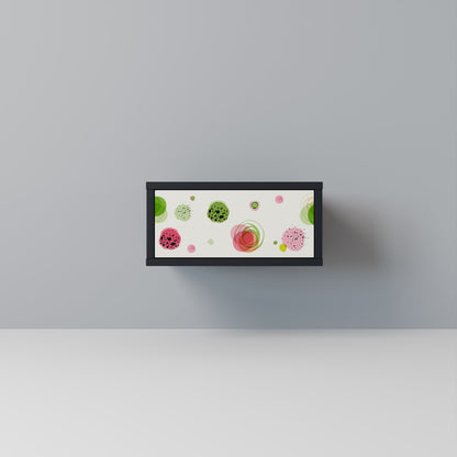 COLORFUL COSMOS Nightstand in Black Finish
