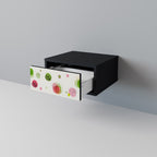 COLORFUL COSMOS Nightstand in Black Finish