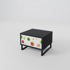 COLORFUL COSMOS Nightstand in Black Finish
