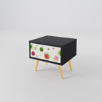 COLORFUL COSMOS Nightstand in Black Finish