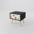COLORFUL COSMOS Nightstand in Black Finish