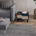 TWO HALVES Nightstand in Black Finish