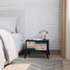 TWO HALVES Nightstand in Black Finish