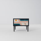 TWO HALVES Nightstand in Black Finish