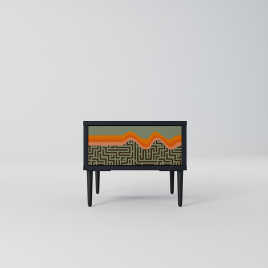 SIMPLE SOLUTIONS Nightstand in Black Finish