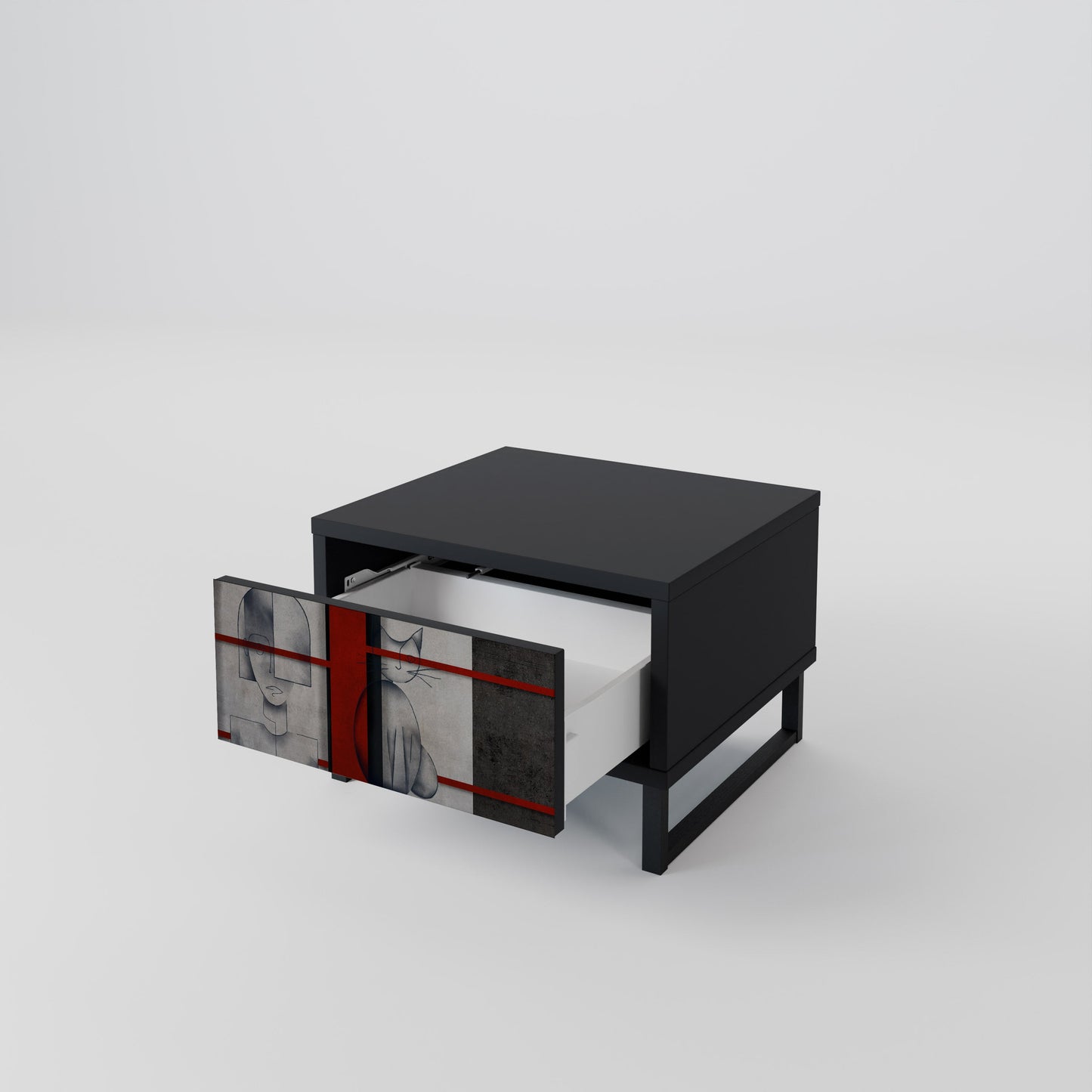GRAY FIGURES Nightstand in Black Finish