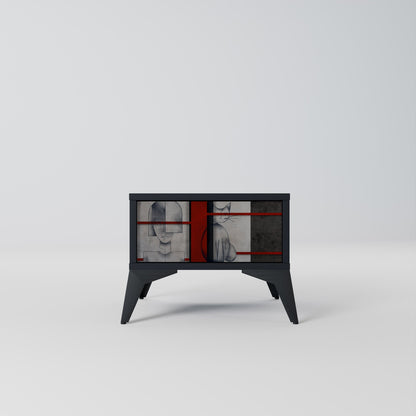 GRAY FIGURES Nightstand in Black Finish