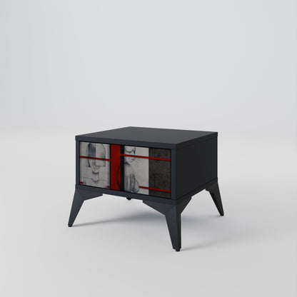 GRAY FIGURES Nightstand in Black Finish