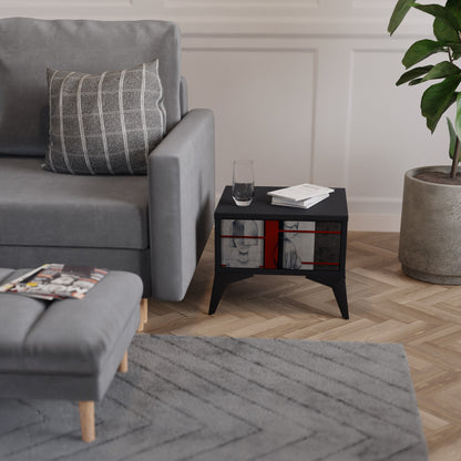 GRAY FIGURES Nightstand in Black Finish