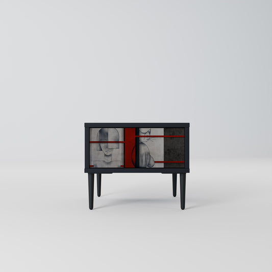 GRAY FIGURES Nightstand in Black Finish