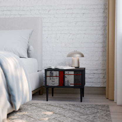 GRAY FIGURES Nightstand in Black Finish