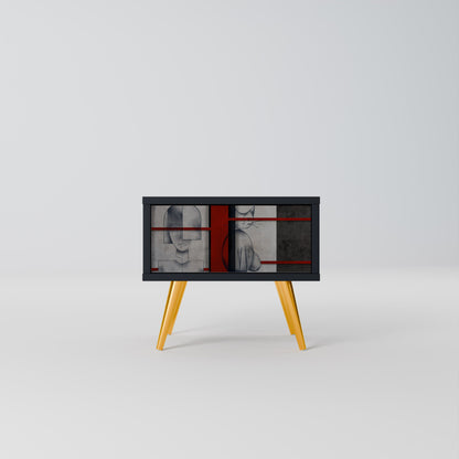 GRAY FIGURES Nightstand in Black Finish