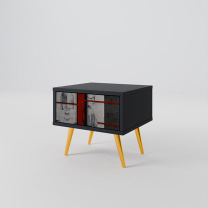 GRAY FIGURES Nightstand in Black Finish