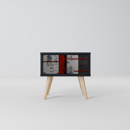 GRAY FIGURES Nightstand in Black Finish