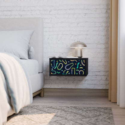 CONTRAST DANCE Nightstand in Black Finish