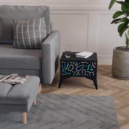 CONTRAST DANCE Nightstand in Black Finish
