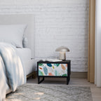 BOTANICAL HURRICANE Nightstand in Black Finish