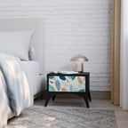 BOTANICAL HURRICANE Nightstand in Black Finish