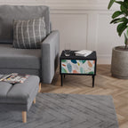 BOTANICAL HURRICANE Nightstand in Black Finish