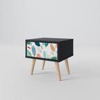 BOTANICAL HURRICANE Nightstand in Black Finish