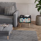 BOTANICAL HURRICANE Nightstand in Black Finish