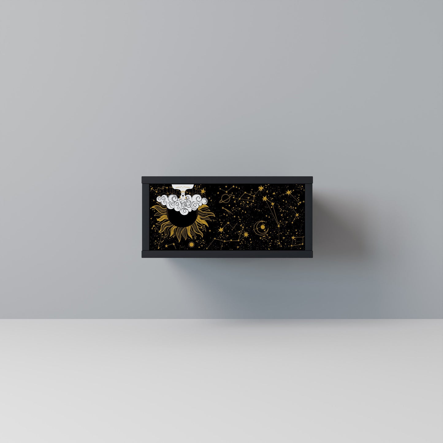 STELLAR CONSTELLATIONS Nightstand in Black Finish