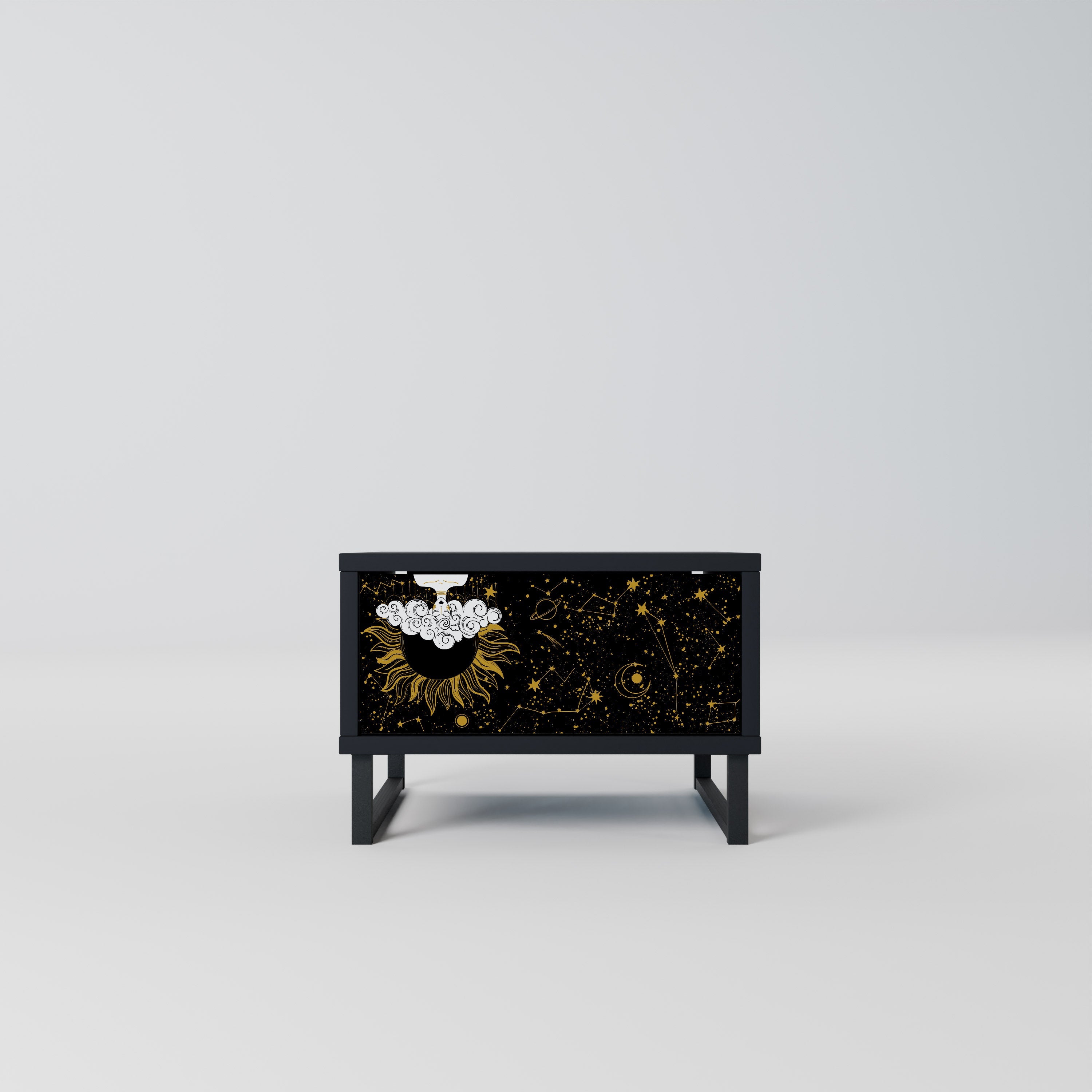 STELLAR CONSTELLATIONS Nattduksbord i svart finish