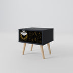 STELLAR CONSTELLATIONS Nattduksbord i svart finish