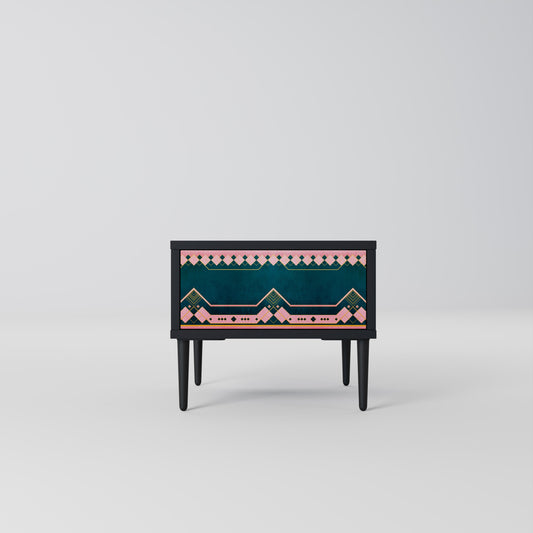 ROYAL COMPOSITION Nightstand in Black Finish