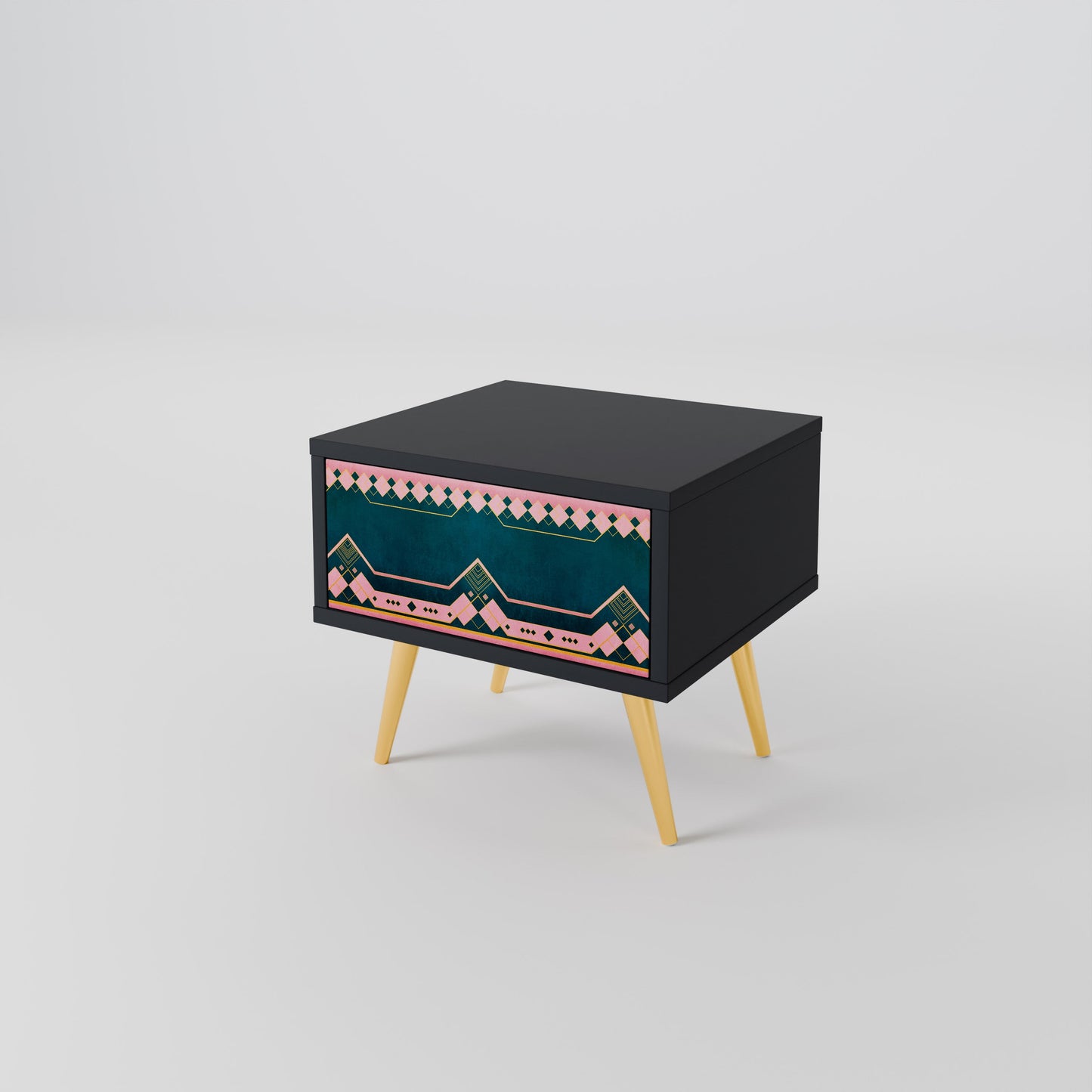 ROYAL COMPOSITION Nightstand in Black Finish