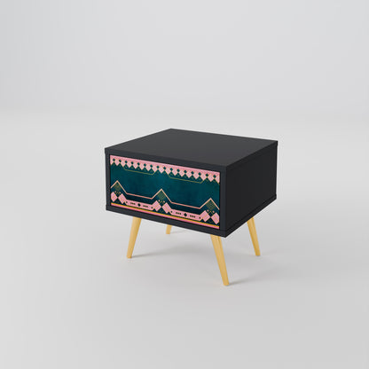 ROYAL COMPOSITION Nightstand in Black Finish