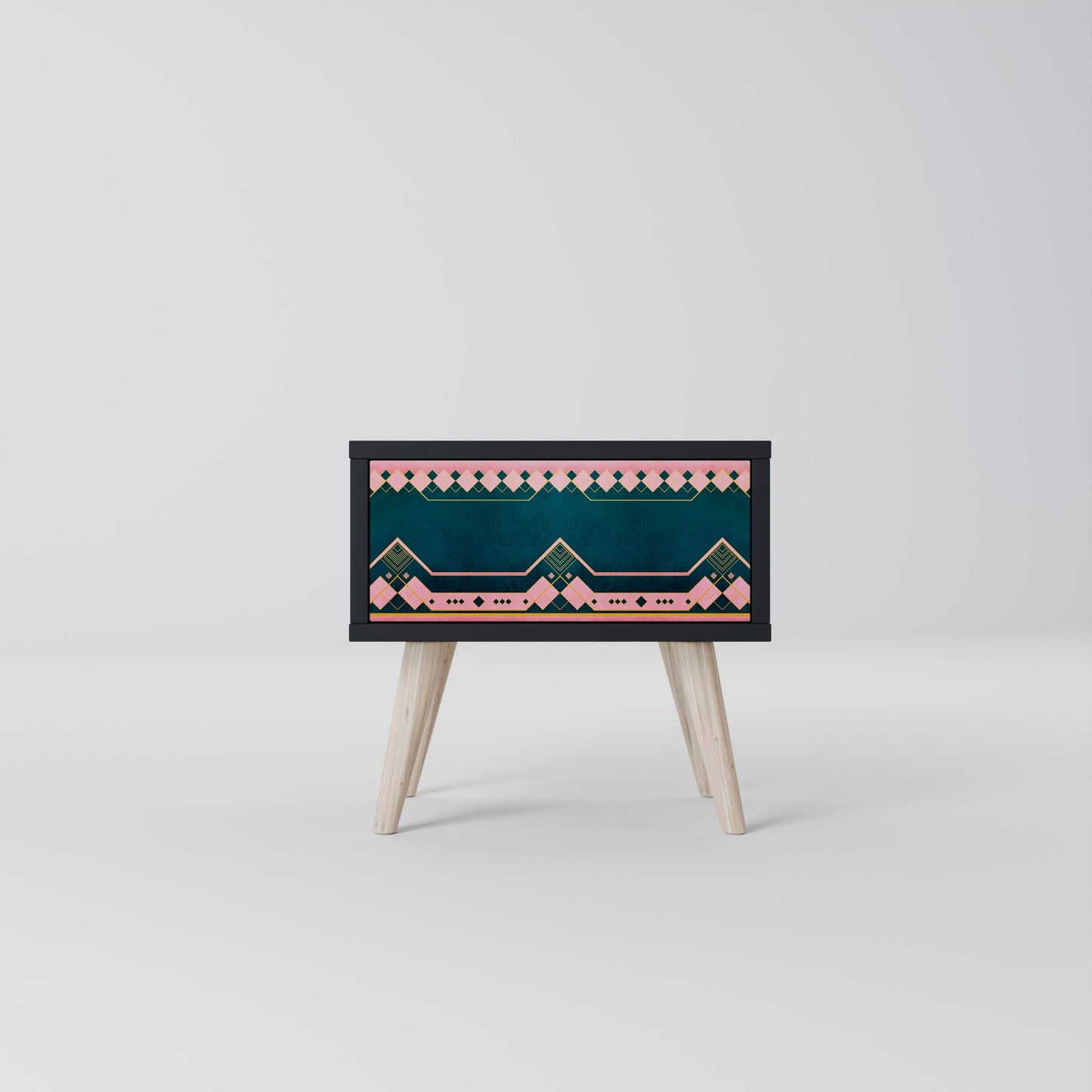 ROYAL COMPOSITION Nightstand in Black Finish