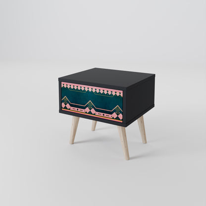 ROYAL COMPOSITION Nightstand in Black Finish