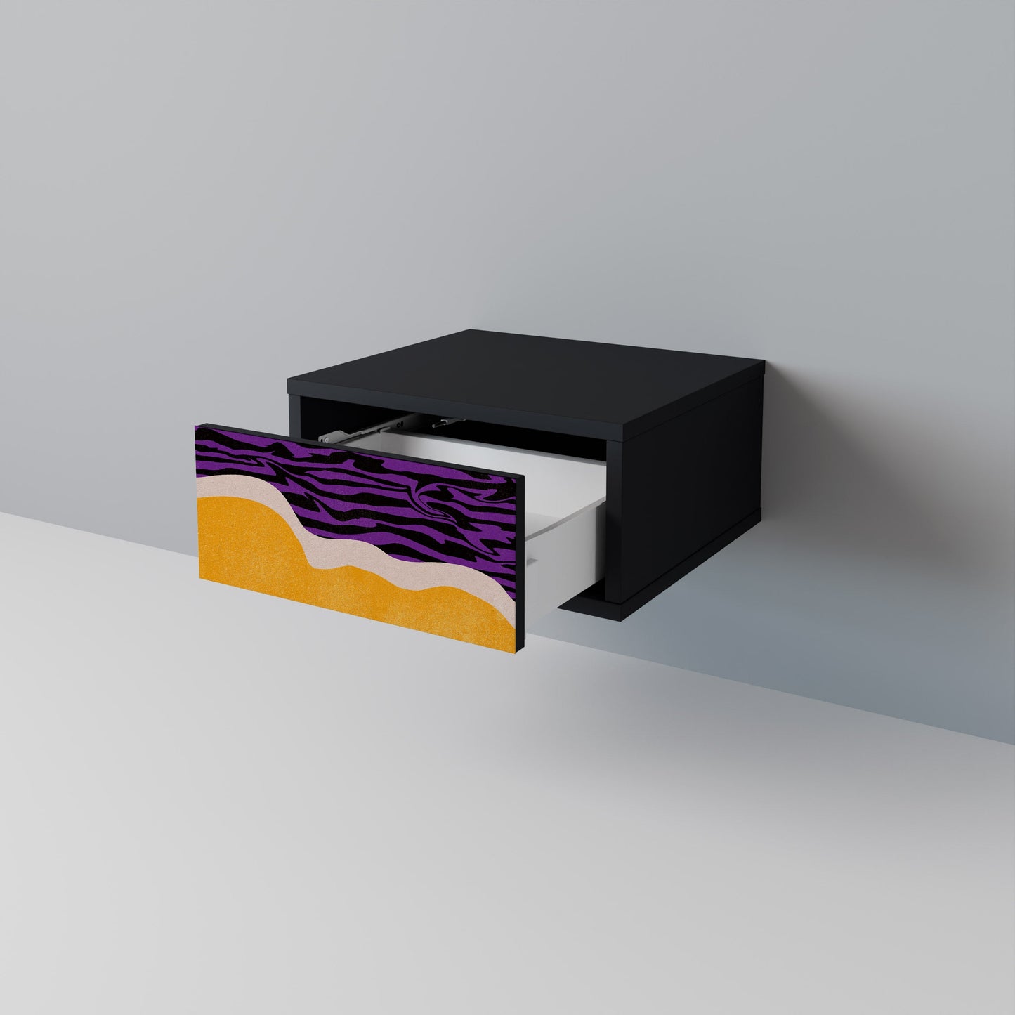 INDEPENDENT BORDER Nightstand in Black Finish