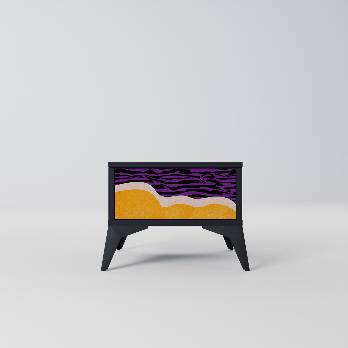 INDEPENDENT BORDER Nightstand in Black Finish