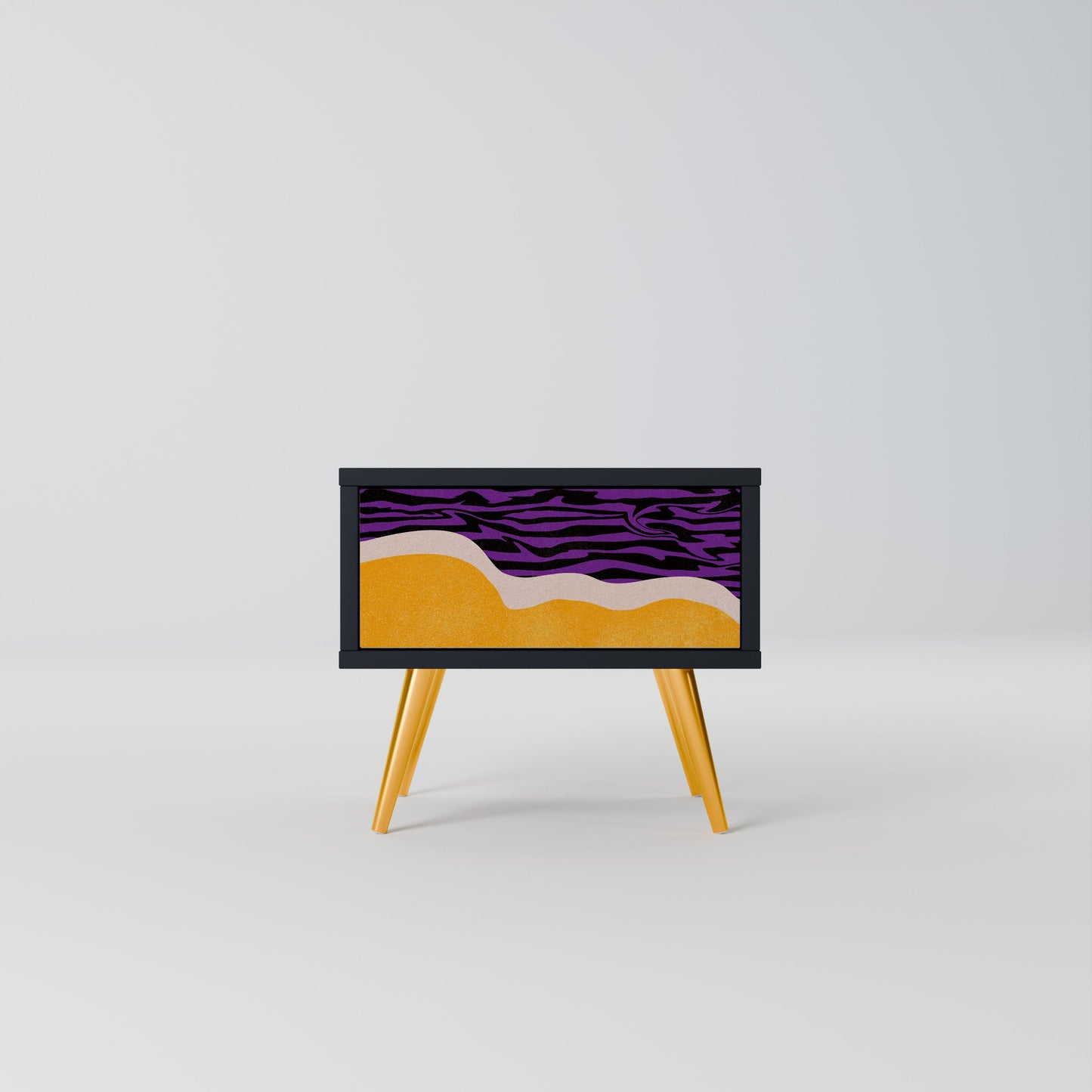 INDEPENDENT BORDER Nightstand in Black Finish